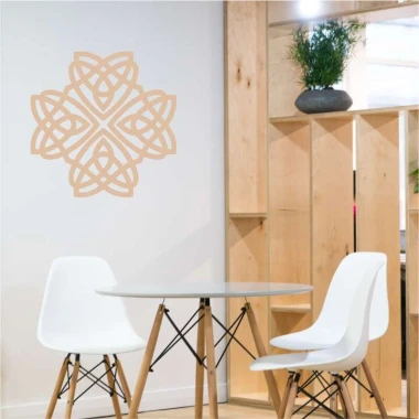 Abstract painting template 2237 - Dining room setup with light-colored walls and minimalist furniture.