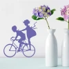 Wall template for kids featuring a child on a bike and a girl with raised arms, design number 2327.