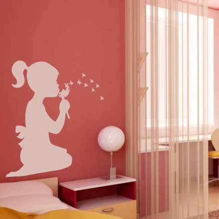 Painting Stencil For A Girl With A Blower 2274