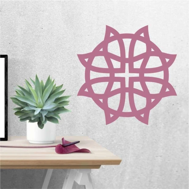 Abstract wall decor template 2239 - Graphic design with symmetrical, curved lines creating a unique composition.