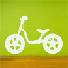Children\'s bike wall stencil 2316 - Graphic design featuring a bike shape with large wheels and a simple frame.