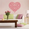 Heart wall template 2337 - Living room design with light-colored walls and natural wood furniture.