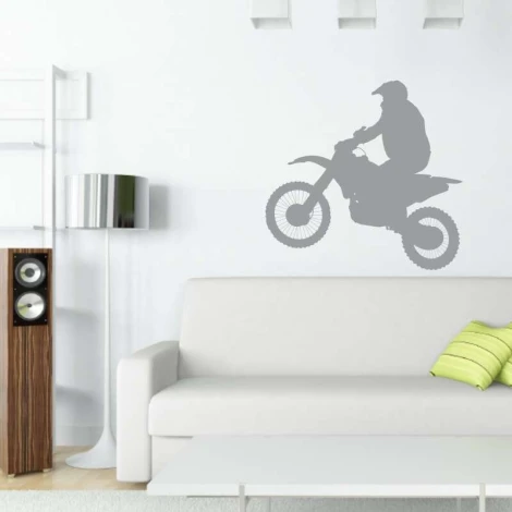 Dirt bike painting template 2314 - Styled in a bright room with minimalist furniture.