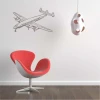 Passenger airplane wall template 2307 - Modern interior design with light-colored walls and minimalist furniture.