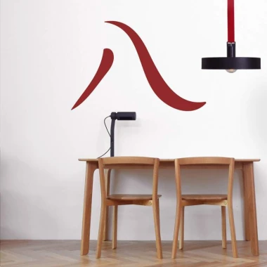Japanese painting template symbol eight 2157 - Office arrangement with light walls, wooden furniture, minimalist style.
