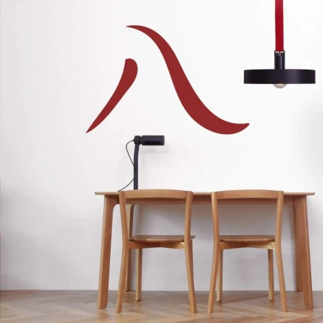 Japanese painting template symbol eight 2157 - Office arrangement with light walls, wooden furniture, minimalist style.