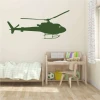 Helicopter wall template 2302 - Ideal for a child\'s room with light-colored walls and natural-toned furniture.