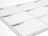 Weekly lean planner dry-erase magnetic board 015 - Simple grid with days of the week and lines.