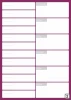 Dry-erase meeting planner with weekly calendar 265 - Graphic design. Simple grid with space for days of the week.