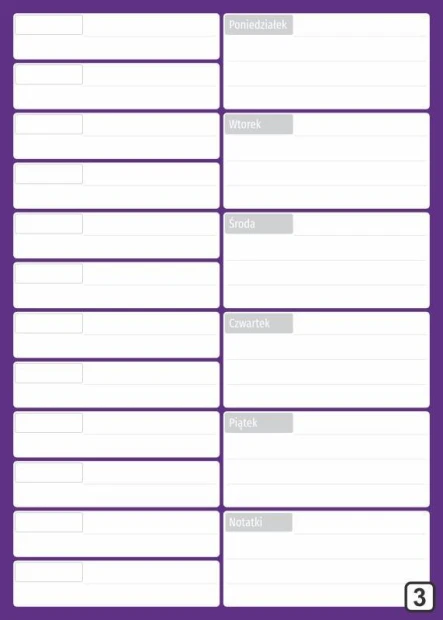 Dry-erase meeting planner with weekly calendar 265 - Graphic design. Simple grid with space for days of the week.