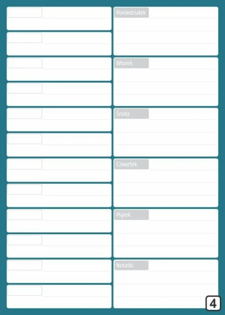 Dry-erase meeting planner with weekly calendar 265 - Graphic design. Simple layout with fields for days of the week.