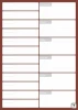 Dry-erase meeting planner with weekly calendar 265 - Graphic design. Simple grid with space for days of the week.