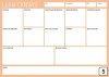 Dry-erase Lean Canvas magnetic board 098 - Graphic design with rectangular fields and headers in orange and gray.