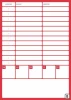 Magnetic meeting planner whiteboard 266 - Graphic design. Red background with white rectangles.