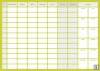 Weekly dry-erase planner with annual planner 267 - Graphic design. Simple layout with days of the week and months.