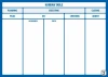 Kanban whiteboard Lean 106 - Graphic design. Simple grid with horizontal and vertical headers.