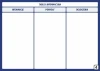 Magnetic dry-erase information board 268 - Graphic design. Simple structure with three columns and headers.