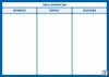 Dry-erase information board 268 - Graphic design. Simple structure with three columns for notes and ideas.