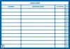 Magnetic task board, lean dry-erase board 107 - Graphic design. Rectangular board with a blue frame.