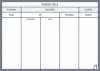 Magnetic dry-erase Lean Kanban board 106 - Graphic design with rectangular sections, headers, and space for notes.