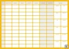 Weekly dry-erase magnetic planner board with annual planner 267 - Simple grid design with days.
