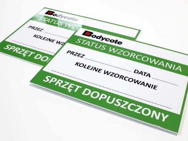 Magnetic dry-erase board with custom design - Features a green background with white elements.