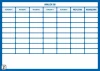 Lean analysis whiteboard 5 Whys 110 - Graphic template. Simple grid with headers and empty fields.