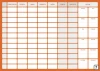 Weekly dry-erase planner with annual planner 267 - Graphic design. Simple grid with days of the week and months.