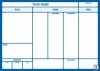 Kanban board dry-erase 105 - Graphic design. Simple structure with rectangular fields in various colors.