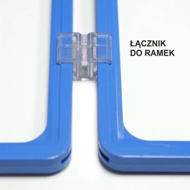 Dry-erase board in A2, A3, A4, A5, A6 sizes with a graphic design. Blue frame elements with a connector.