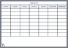 Magnetic whiteboard for 5 Whys analysis Lean 110 - Graphic template with a simple grid of rectangles and headers.