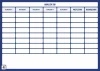 Magnetic whiteboard for 5 Whys Lean analysis 110 - Graphic template with a simple grid of rectangles and headers.