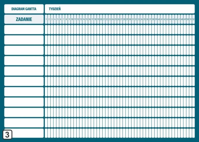 Magnetic whiteboard with Gantt chart, annual diagram divided by weeks, simple layout.