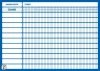 Annual Gantt chart whiteboard divided by weeks, featuring a simple grid with horizontal lines.