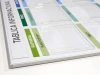 Hanging A4 pocket with 4cm depth, vertical/horizontal - Graphic design. Clear document pockets on a white background.