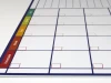 Weekly dry-erase magnetic planner board 269 - Graphic design with a simple grid of rectangles and day names.