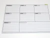 Weekly planner dry-erase board 015 - Graphic design. Simple grid with seven rectangles for the days of the week. Lines.