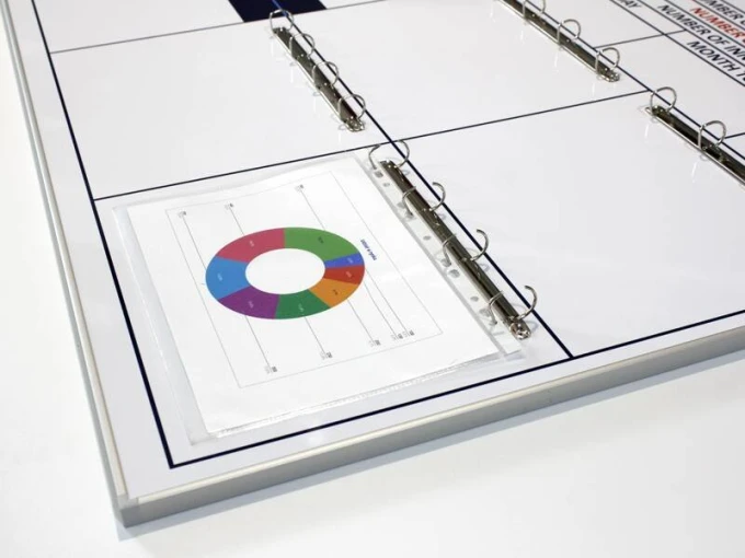 20mm ring holder for notes - Office setup with light-colored walls and minimalist furniture.