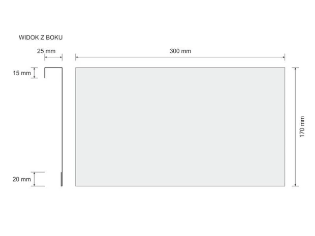 Dry-erase warehouse tags for pallet tops 30x17cm with custom print - Graphic design. Simple rectangle.