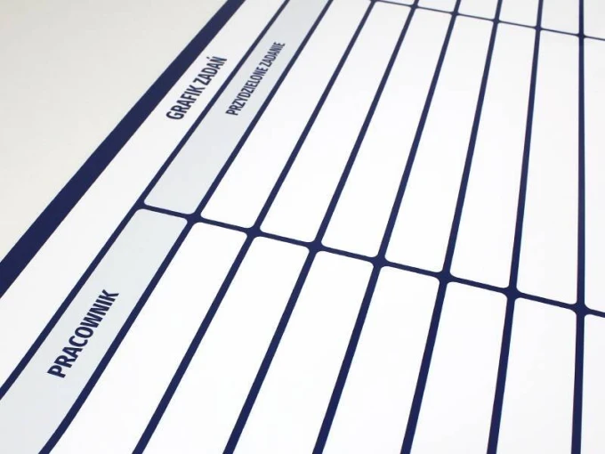 Lean task board dry-erase 107 - Graphic design. Simple grid with horizontal and vertical lines.