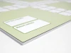 Magnetic dry-erase lean safety cross board 081 - Features a green background with white sections.
