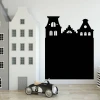 Chalk sticker for kids featuring houses - Perfect for bright children\'s room decor with stylish furniture.