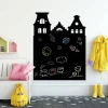 Chalk sticker for kids featuring houses, perfect for bright children\'s room decor with colorful walls and furniture.