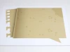 Dry-erase board 144 with paper speech bubble - Graphic design. Bubble shape with beige stains on a white background.
