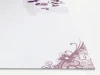 Magnetic dry-erase board with floral design in shades of purple and pink.