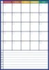 Weekly planner whiteboard with notepad 274 - Graphic design. Simple grid with fields for days of the week and notes.