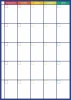 Weekly planner whiteboard 275 - Graphic design. Simple grid with days of the week in headers and blank fields.