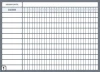 Gantt chart dry-erase board for monthly day division, Lean 113 - graphic design. Simple grid with rectangles.