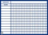 Gantt chart with daily breakdown for the month, Lean 113 dry-erase board. Simple grid with horizontal lines.