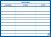 Lean 115 dry-erase Kanban board with a simple grid of three columns and headers. Colors: blue.